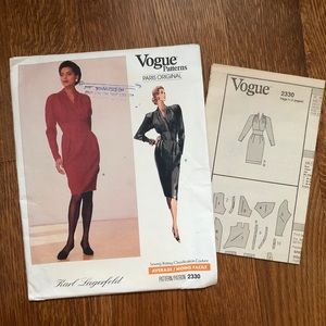 2/$30 Vogue 2330 Karl Lagerfeld Sewing Pattern
